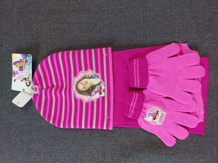 ensemble bonnet gants écharpe soy luna rose tu