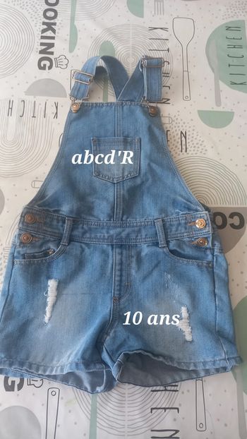 salopette short 10 ans