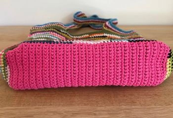 Sac fait main au crochet multicolore - photo numéro 3