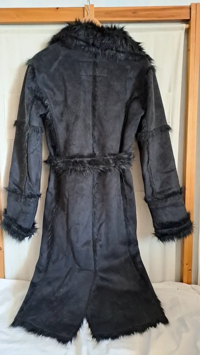 Manteau / Trench / Manteau long femme / Veste longue fausse fourrure / Lulu Castagnette - photo numéro 4