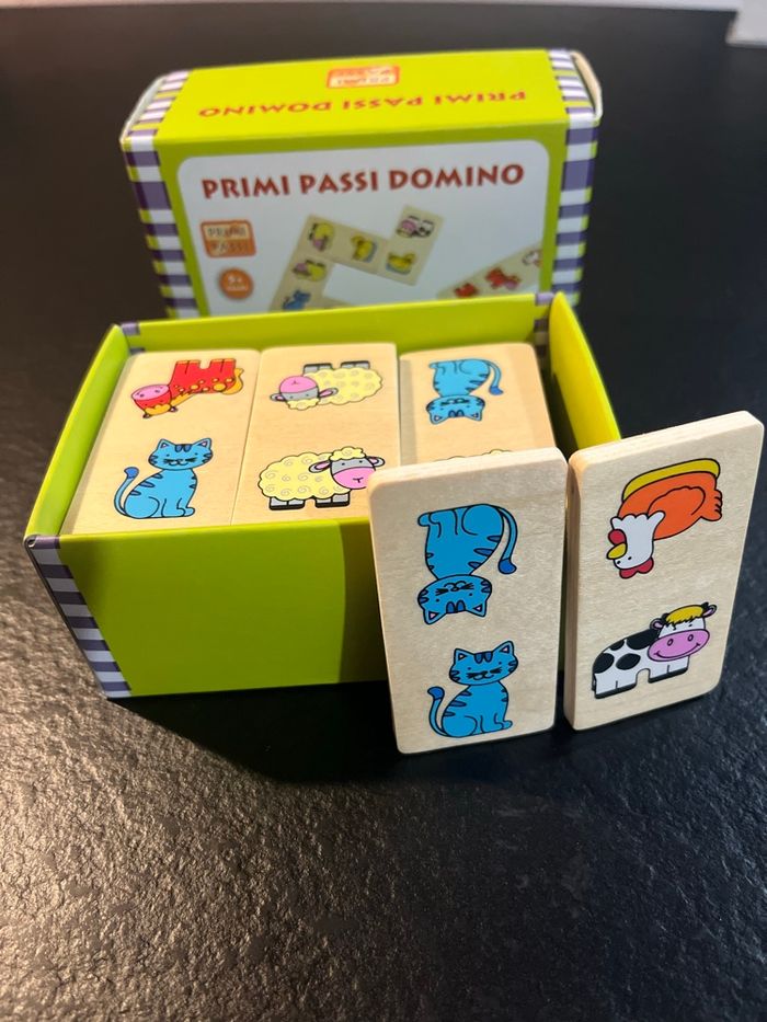 🐾 Jeu de dominos animaliers en bois – Primi Passi – Dès 5 ans