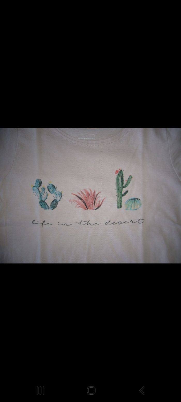 tee shirt été fille 5ans 6ans - photo numéro 2