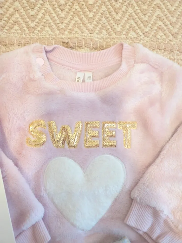 Ensemble sweat-shirt pilou-pilou et pantalon type sarouel Disney Bambi 6 mois - photo numéro 2