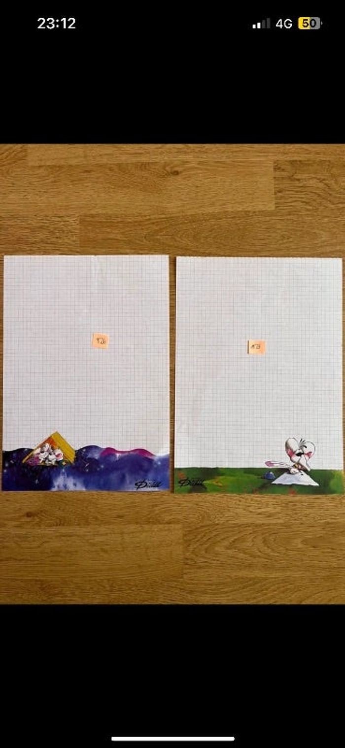 Lot 2 feuilles  Diddl A4