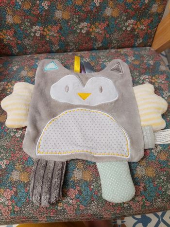 #3 Doudou plat chouette hibou Amadeus Les petits