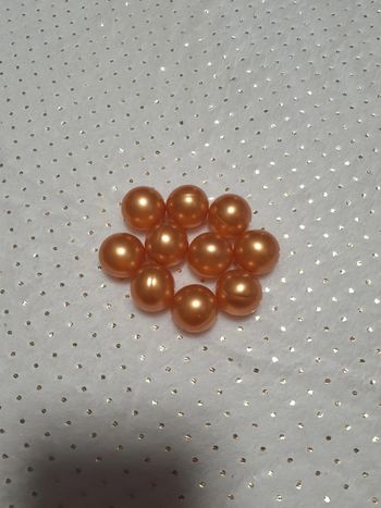 Lot de 10 perles vanille