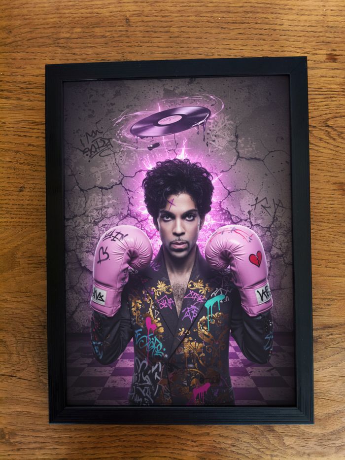 Poster Affiche A4 (21 × 29,7 cm) street pop violet – Déco murale inspirée de l’univers musical - photo numéro 3