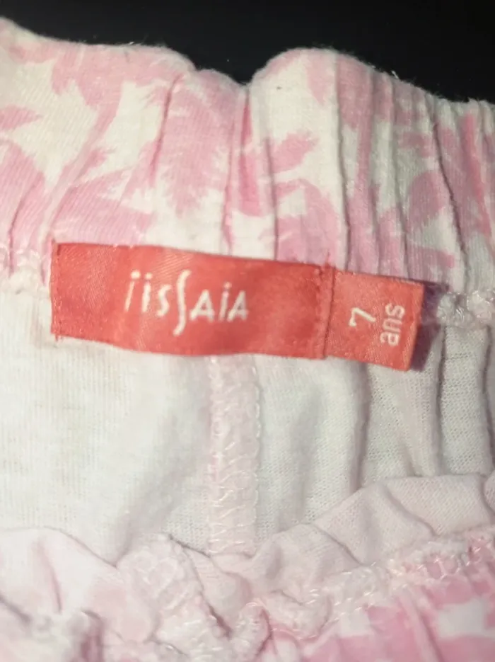 Short rose et blanc pour petite fille - photo numéro 2