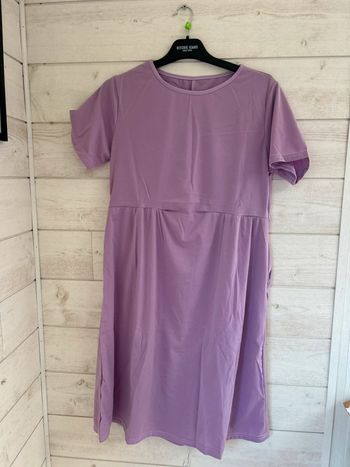 Robe violette fluide - Taille 2  (L)