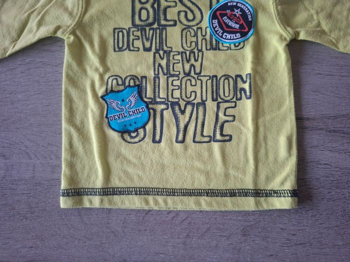 🌷N°25🌷Tee-shirt Longues Manches - Devil Child - 6 Mois🌷 - photo numéro 3