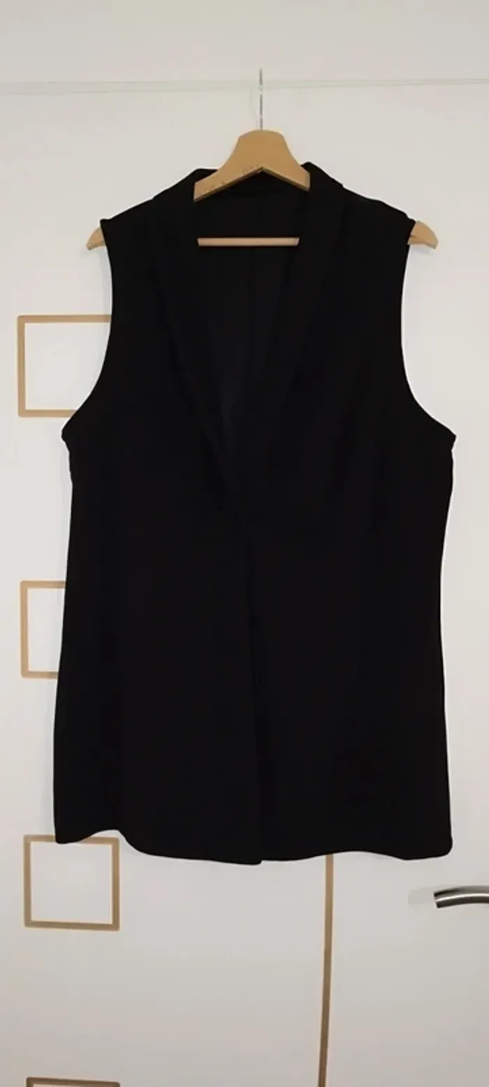 Blazer sans manche femme noire