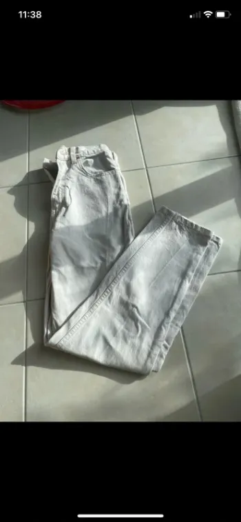 Jean large beige femme taille XS