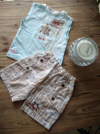 Ensemble short garçon 18 mois