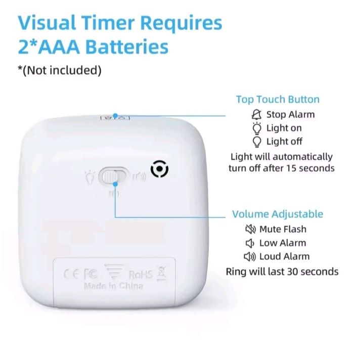 Lot de 2 Minuteur timer visuel pour enfant motif arc en ciel 🌈 neuf - photo numéro 5
