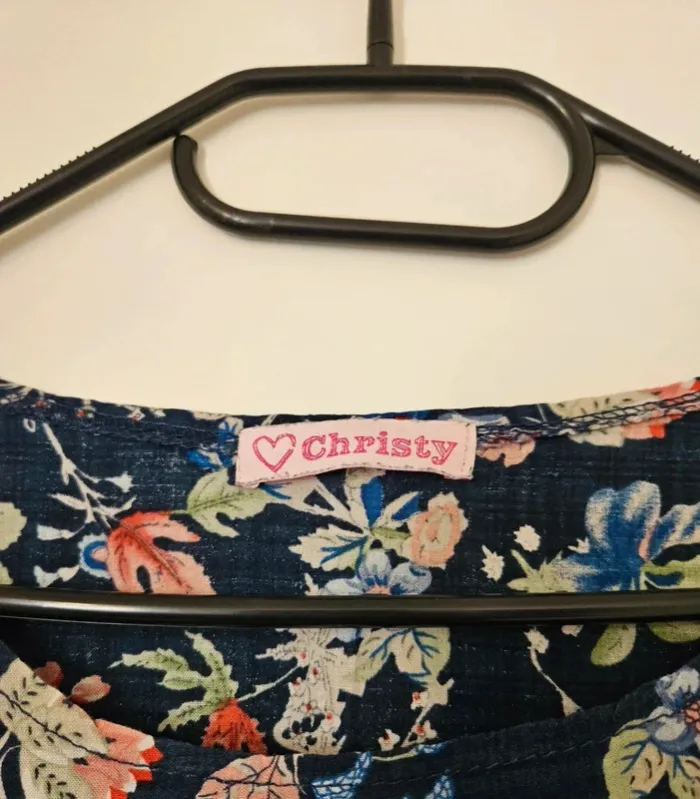 Haut fleuri taille XL marque Christy - photo numéro 3