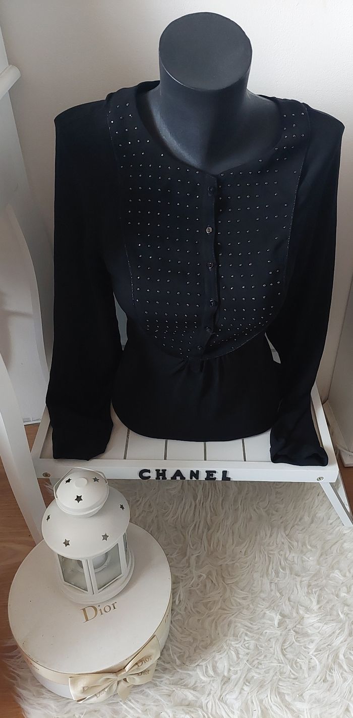 Blouse noire légère fluide T.M Zara Basic BE 🖤