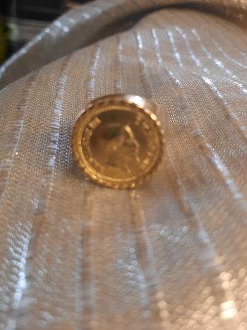 Bague chevalière doré vintage style Napoléon très bon état 