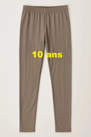Legging beige La Fée Maraboutée Taille 10 ans