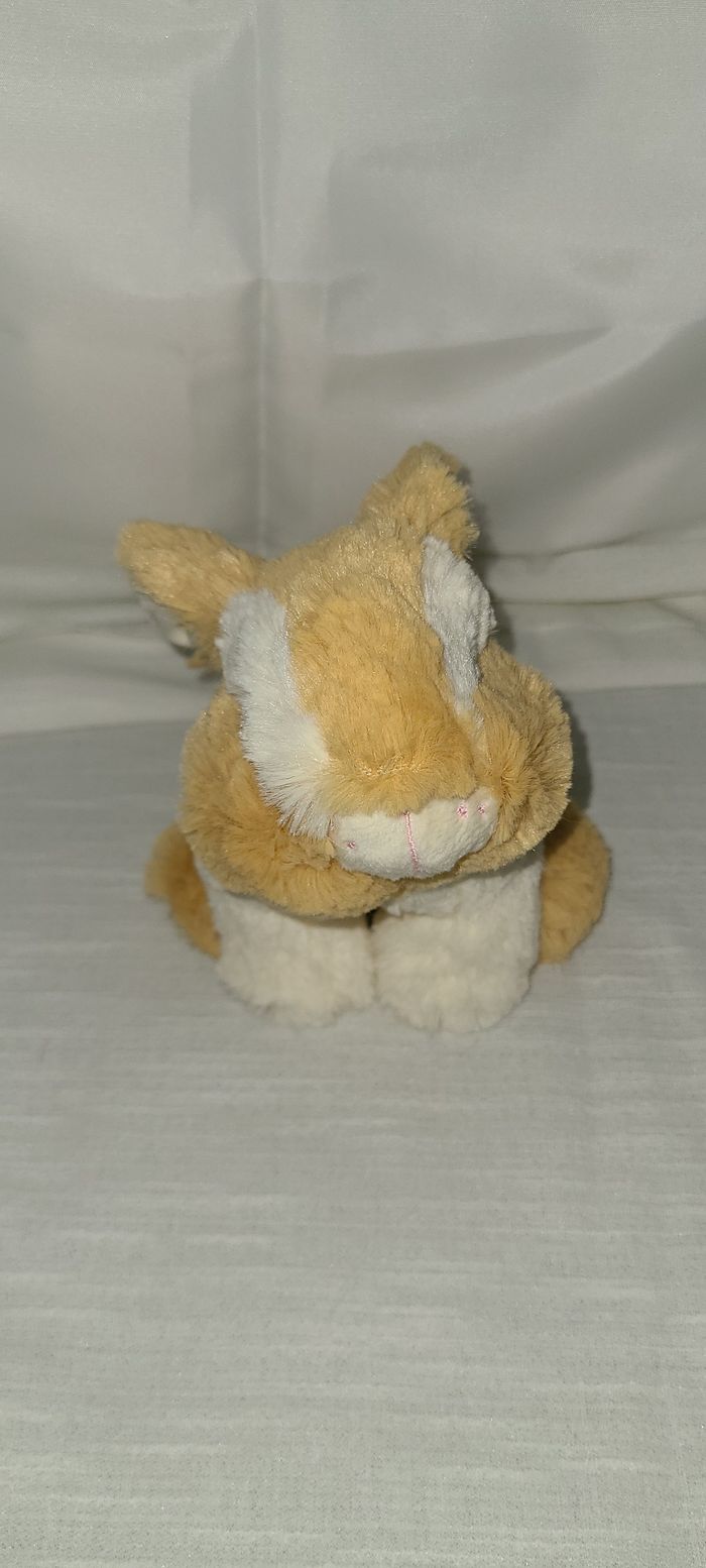 DOUDOU PELUCHE GIPSY LAPIN BEIGE BLANC - photo numéro 4