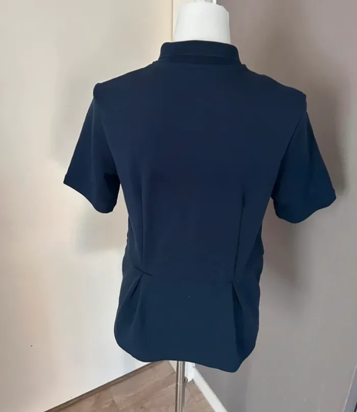 Lacoste, T-shirt, polo, haut bleu marine, femme, taille M/38 - photo numéro 3