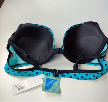 Haut de maillot de bain neuf bleu et noir 80C wiki