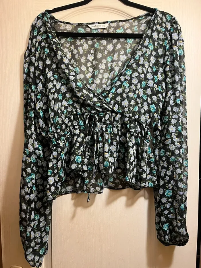 blouse fleurie stradivarius - photo numéro 2