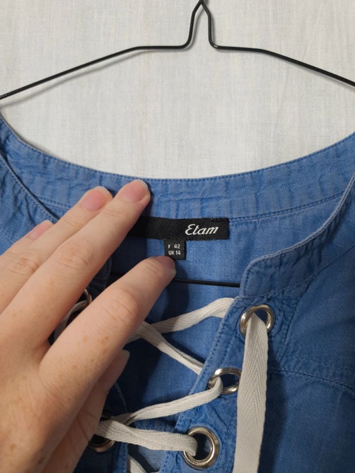 Blouse effet jean - photo numéro 2