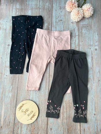 Lot de 3 leggings 6 mois