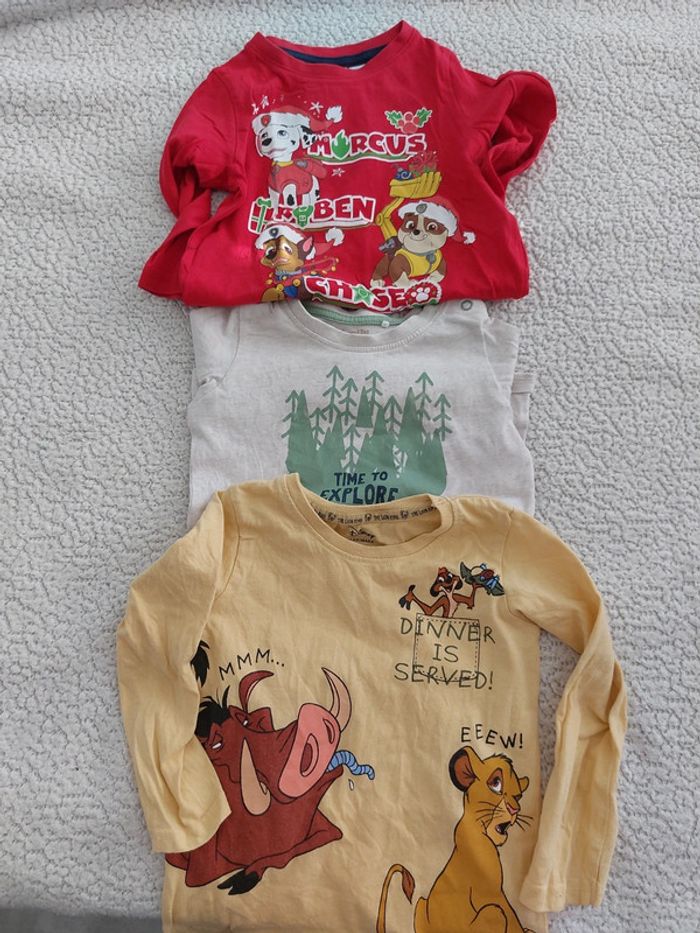 Lot 3 tee-shirts manches longues