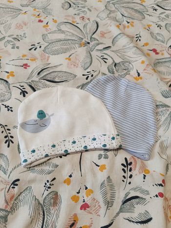 Lot de 2 bonnets bébé