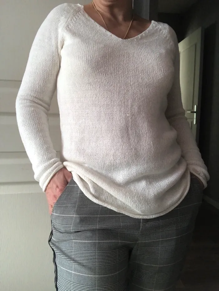 Pull blanc - photo numéro 2