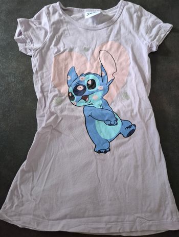 Chemise de nuit Stitch Disney rose pastel 