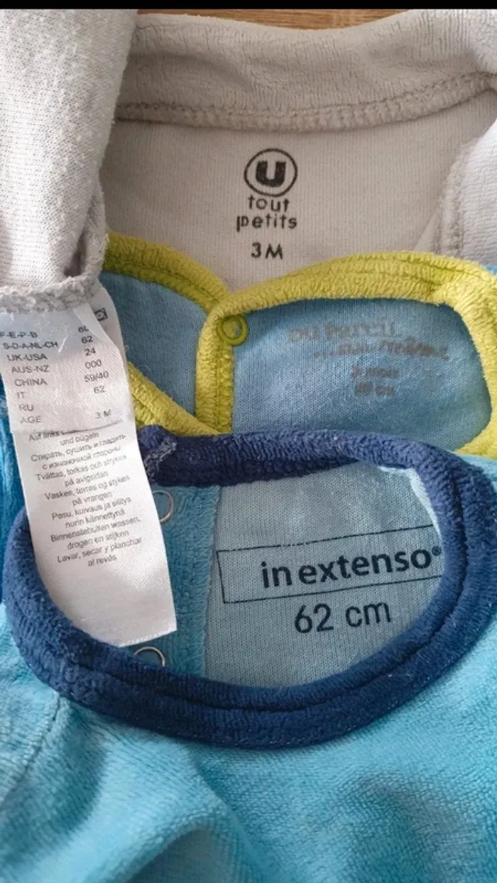 Lot de 4 pyjamas hiver 3 mois - 62 cm - photo numéro 7