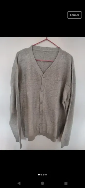 Gilet garçon à boutons en 100% coton