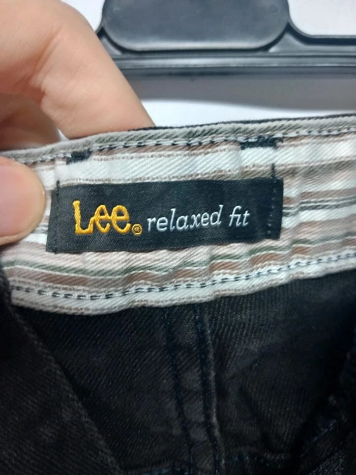 Jeans taille haute Lee Noir en coton - photo numéro 6