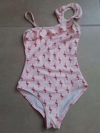 Maillot de bain 1 pièce rose 8 ans GEMO TBE