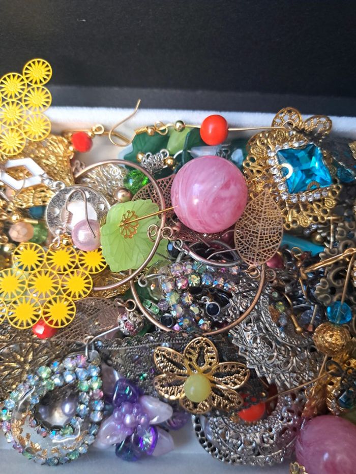 Lot de boucles d'oreilles pendante chic et élégante multicolore - photo numéro 8