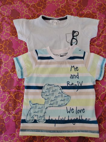 Lot 2 tee shirt 6 mois 