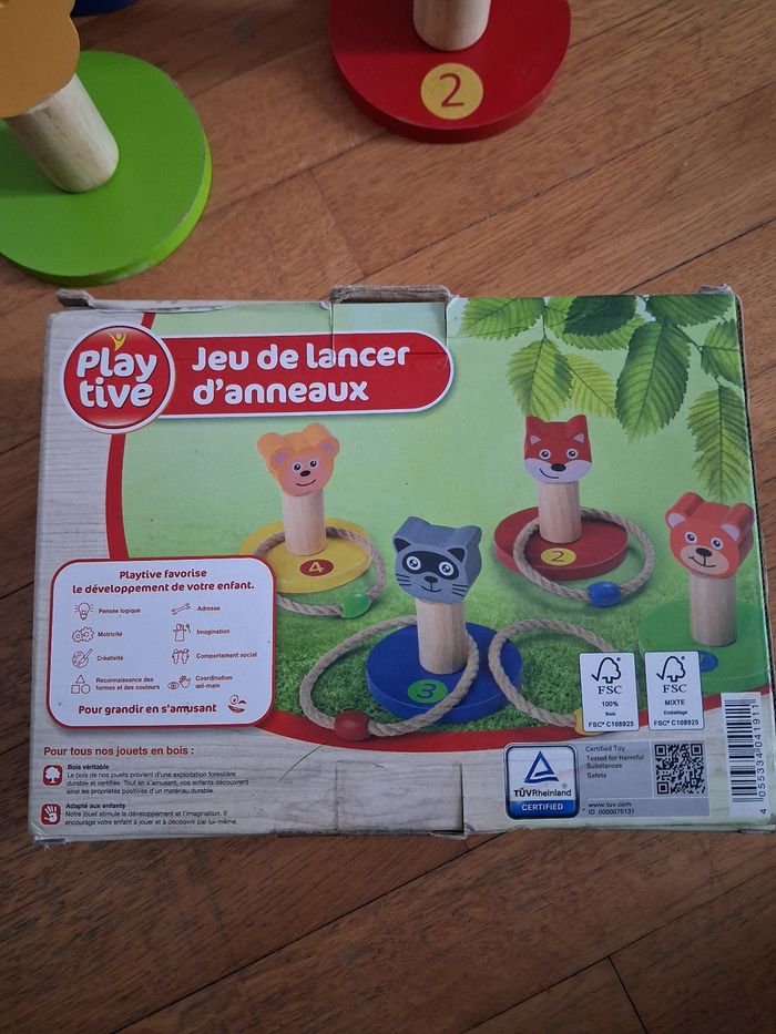 Jeu de lancer d'anneaux en bois - photo numéro 5