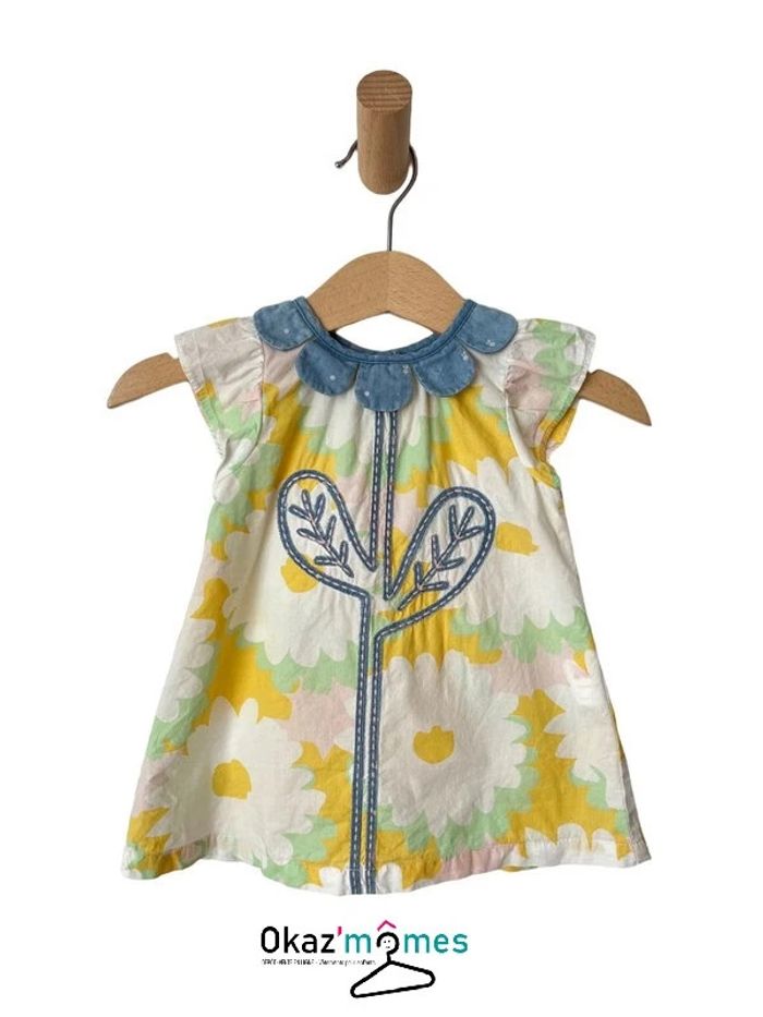 Ensemble d’été pastel robe fleur + bloomer - DPAM 3 mois (60cm) - photo numéro 2