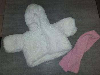 Manteau en laine avec écharpe