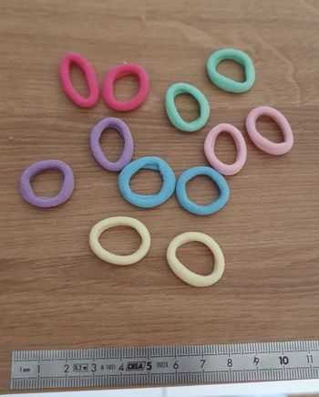Lot de 12 chouchous, élastiques pour cheveux multicolores pastel