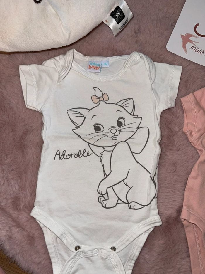 Lot de 2 body Marie Disney 3 mois MC - photo numéro 2