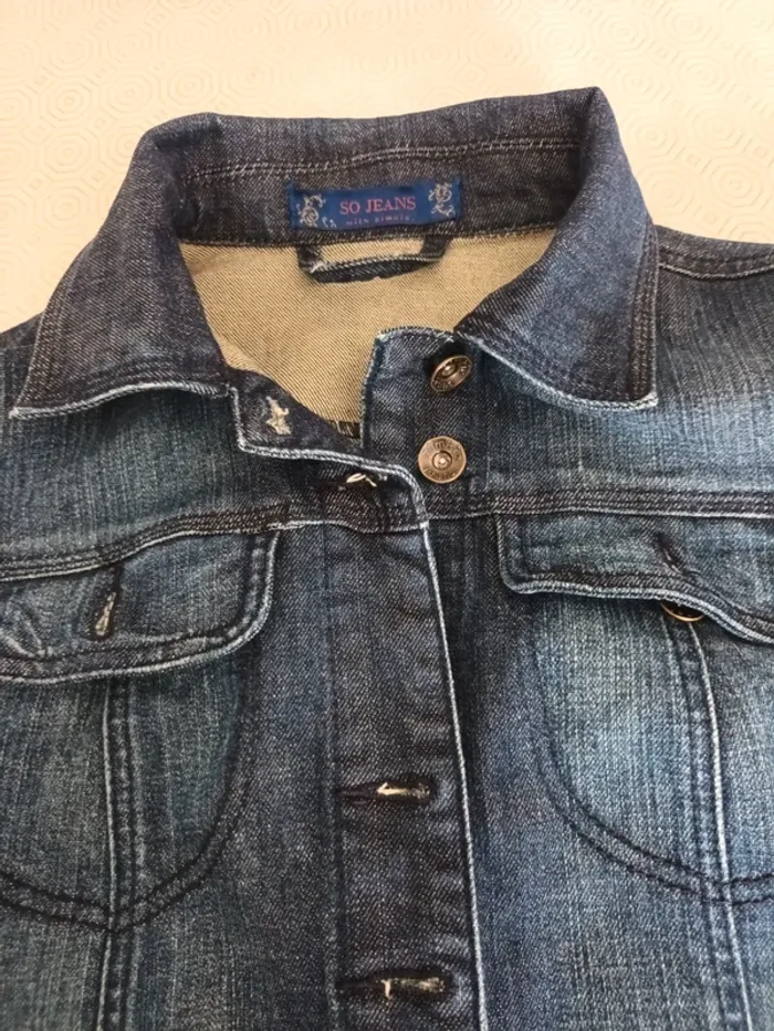 Veste en jean So jeans T L bleu - photo numéro 4