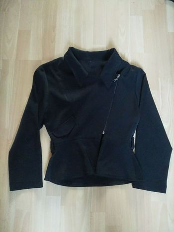 Blouson noir en jersey