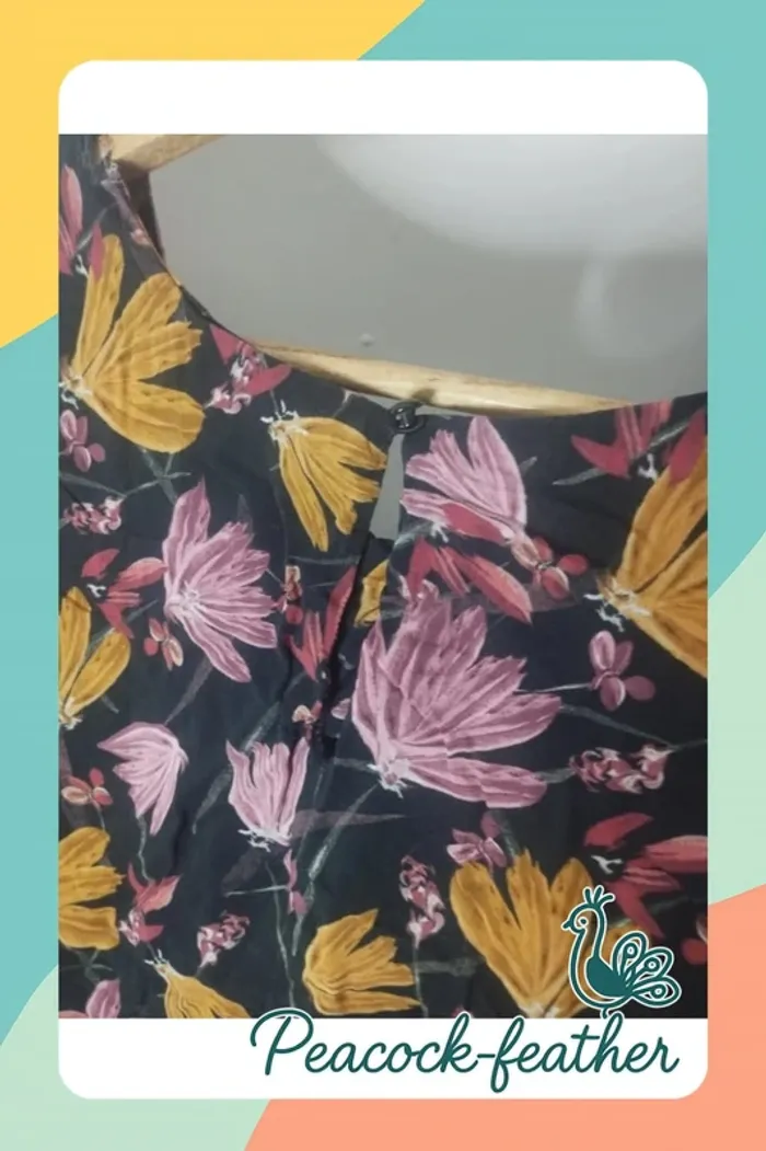 Haut débardeur fleuri noir 46 - photo numéro 9