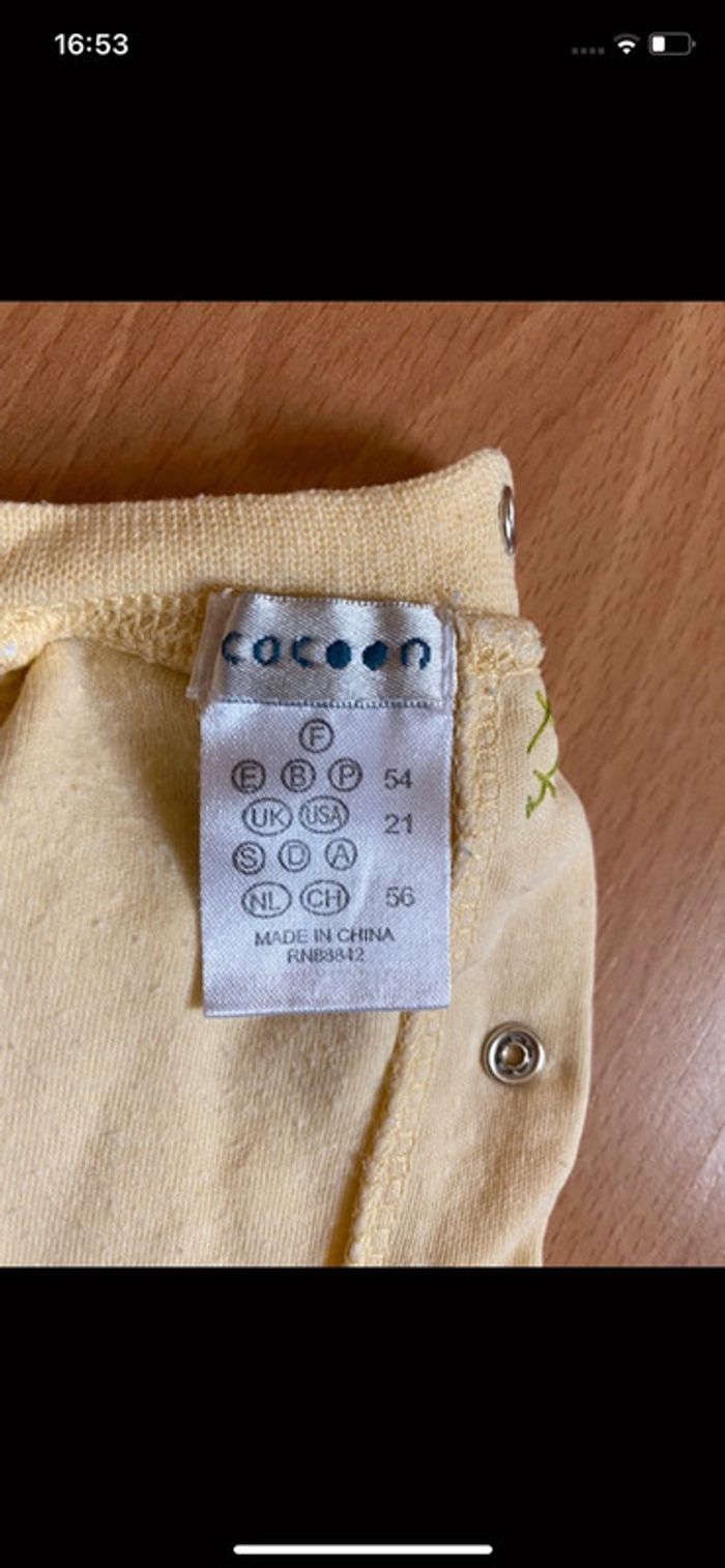 Gros lot de pyjamas/grenouillères d’été T. 1 mois/54 cm garçon TBE - photo numéro 7