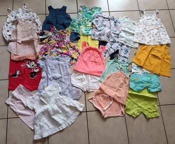 Lot vêtements été bébé fille 6 mois
