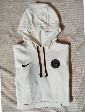 Sweat à capuche PSG Nike Blanc Taille S