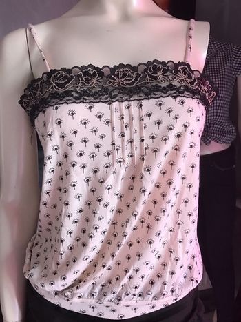 Top bretelles rose poudrée état neuf